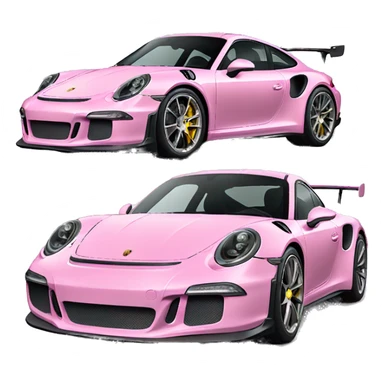 Pink with white trim Porsche gt3 sticker