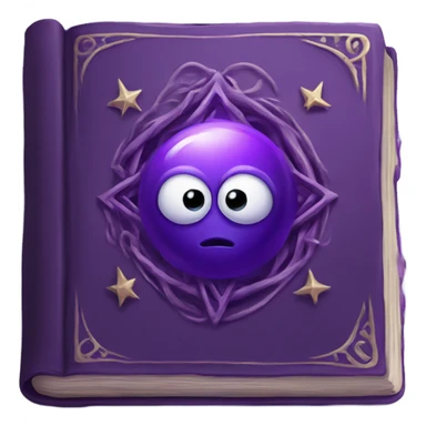 spell book that's purple with eye in the middle sticker