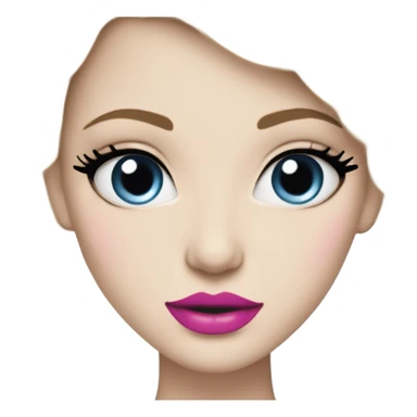 Hot girly pale blonde with blue eyes and pink lips wearing Chanel sticker