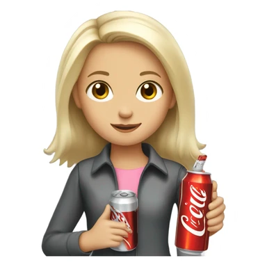 Diet coke with blonde girl sticker