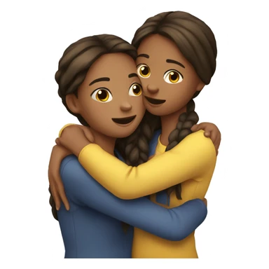 Girl Best friends hug sticker