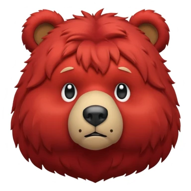 red bear serious sticker
