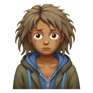 a homeless woman sticker