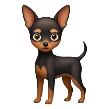 Mini pincher black and brown sticker