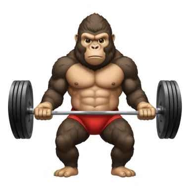 weightlifting gorilla sticker
