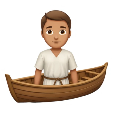 in medieval period  a man in a Boat sticker