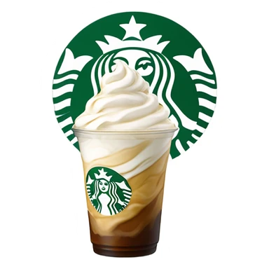 Starbucks Frappuccino with whipped cream sticker