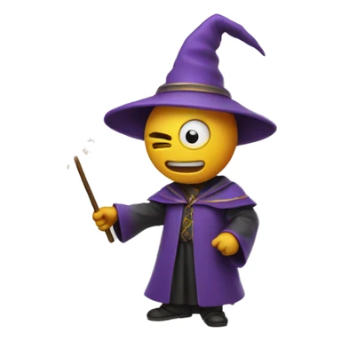 wizard with an exploding wand sticker