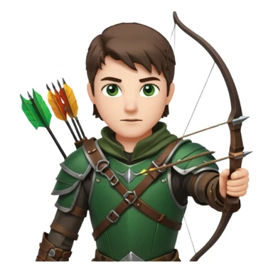 male dnd ranger sticker