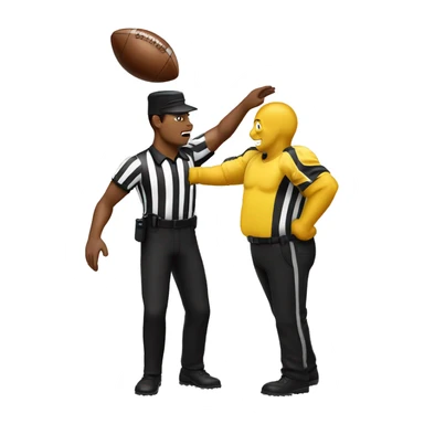 american football referee overhand penalty flag throw sticker