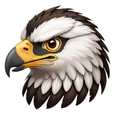 Eagle head emoji,use black theme, I dun want the white part  sticker