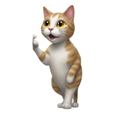 Cat knocking the door sticker