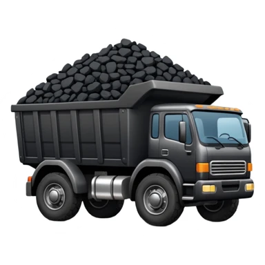 black truck with coal ore sticker