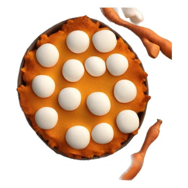 Sweet potato casserole with marshmallows  sticker