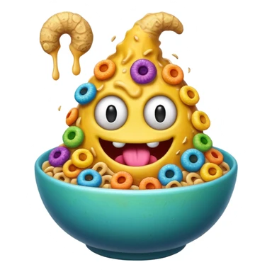  Emoji Vomit cereal monster  sticker
