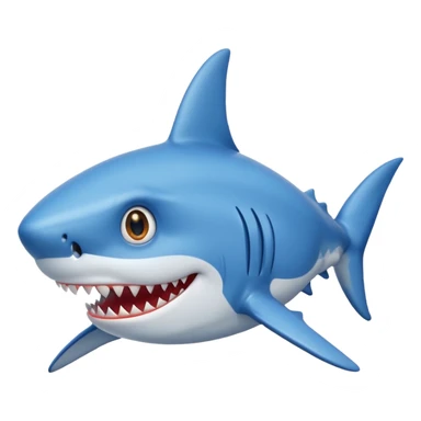 Shark with star eyes emoji sticker