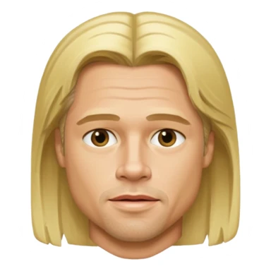 brad pitt blonde long hair sticker