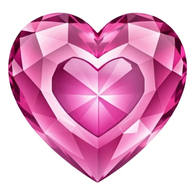 glitter pink crystal heart sticker