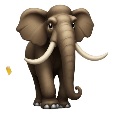 a mammoth with a German flag sticker