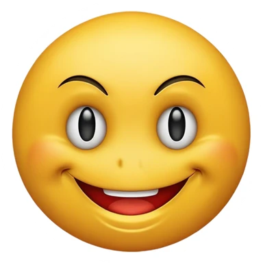 Smiley face doing menacing smirk sticker