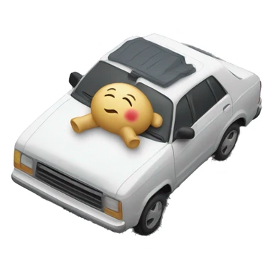 Napping on roof of car sticker