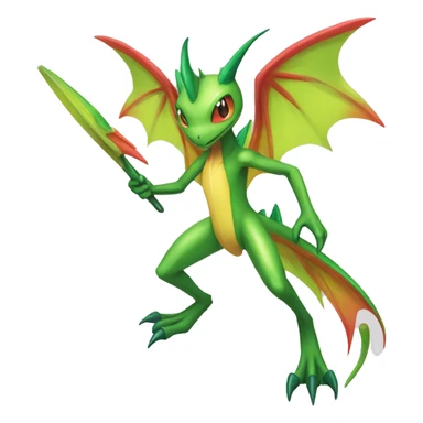 Full body sharp edgy shiny punk colorful Fairy-Flygon-Scyther-grovyle sticker