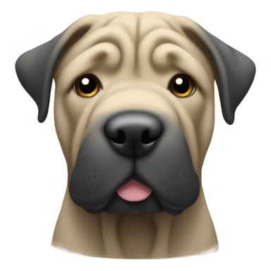 Black chinese shar pei sticker