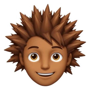 Color de piel moreno los ojos ke sean de estrella riéndose y pelo café hombre  el pelo asialado🤩😁 sticker