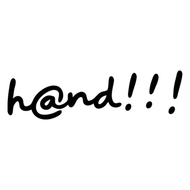 quotes icon, hand-drawn black outlined style sticker