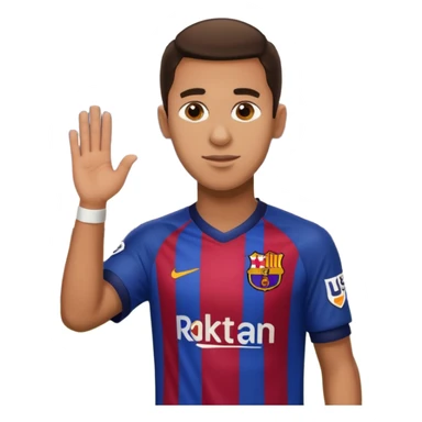 A Fc Barcelona player bribing a match official sticker