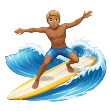 Surfer on a surfboard sticker