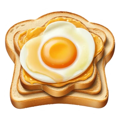 Egg in a sour dough toast sticker