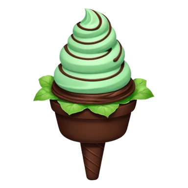 Mint chocolate sorbet with ribbon sticker