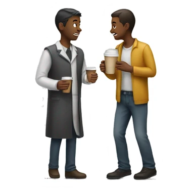 crosswalk guy holding a coffee sticker