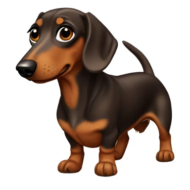 Brown dapple dachshund  sticker