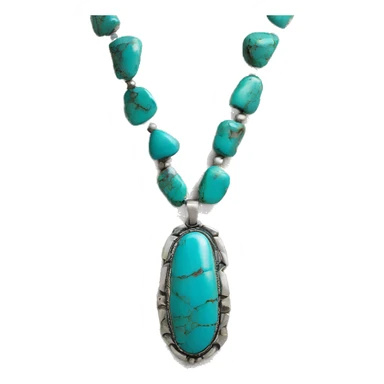 Western silver turquoise necklace  sticker