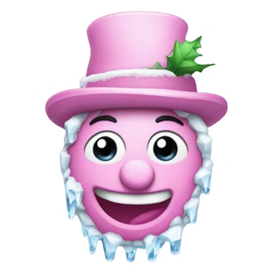 Pink icey snowman sticker