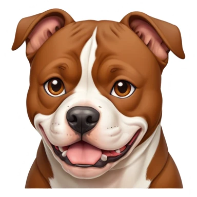 muscular Staffordshire Bull Terrier dog with short coat, broad head, and strong jaw sticker
