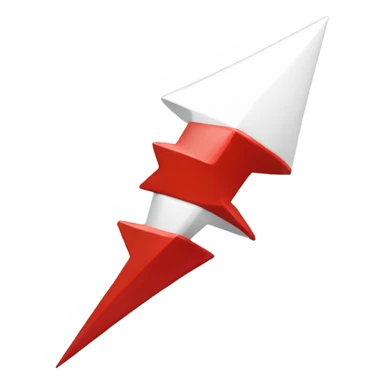 red and white lightning bolt sticker