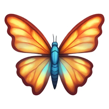 Butterfly with fire wings sticker