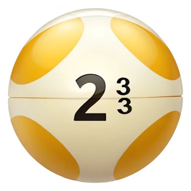 golden billiard ball with the number 23 sticker