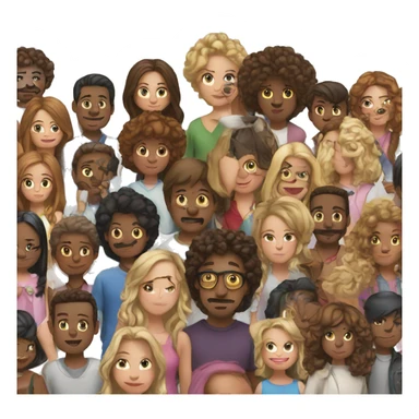 line of people sticker