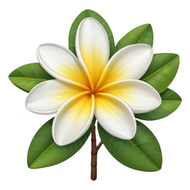 frangipani flower sticker