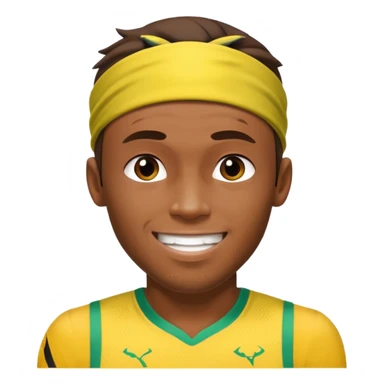 usain bolt half body with head band,half body,  sticker