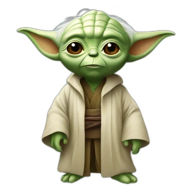 Yoda with a hart sticker