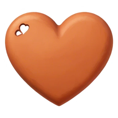terracotta heart without face sticker