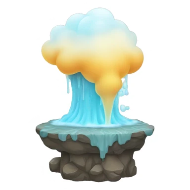 Geyser with vapor sticker