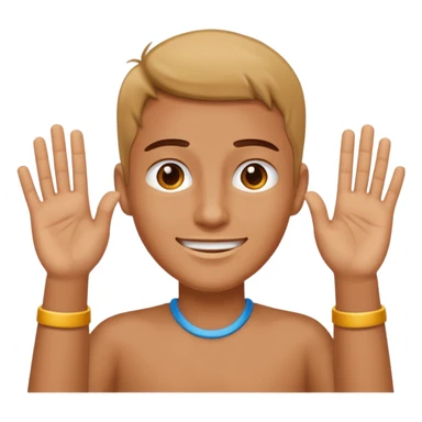 Not guilty hands up smirk sticker