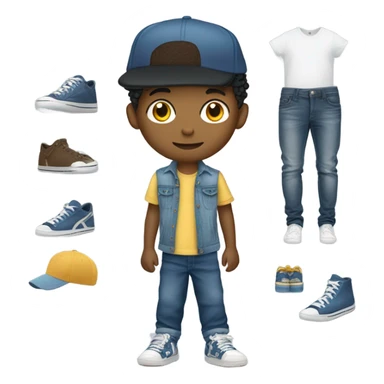 boys in stylish casual wear sticker