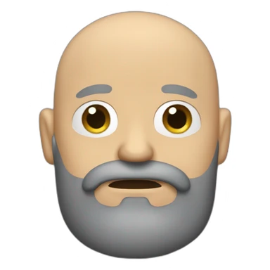 Señor Juan Cuesta, bald with beard, depressed sticker